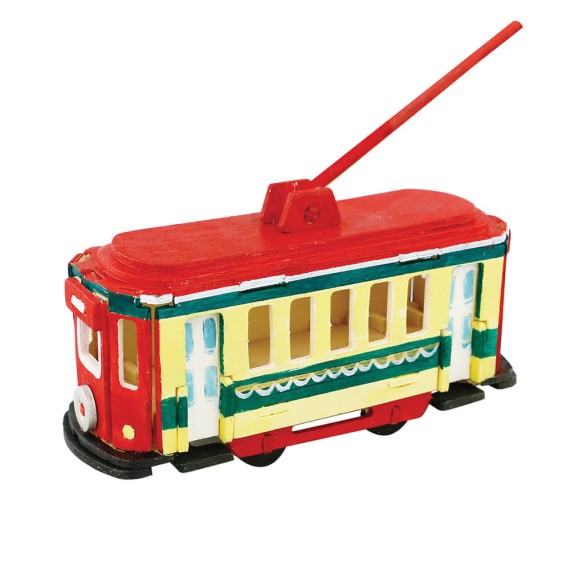 Robotime: Trolley Painted Construction Kit