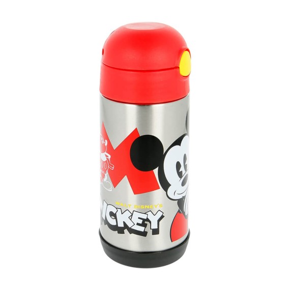 Mickey: Trend Μπουκάλι με Μόνωση και καλαμάκι (360 ml)