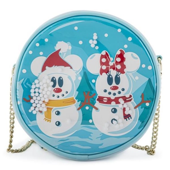 Loungefly: Disney Snowman Mickey Minnie Snow Globe Τσάντα Ώμου