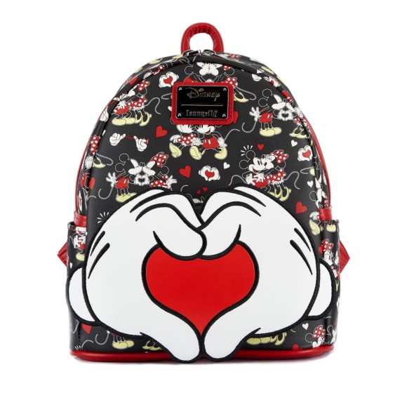 Loungefly: Disney Mickey And Minnie Heart Hands Mini Σακίδιο πλάτης