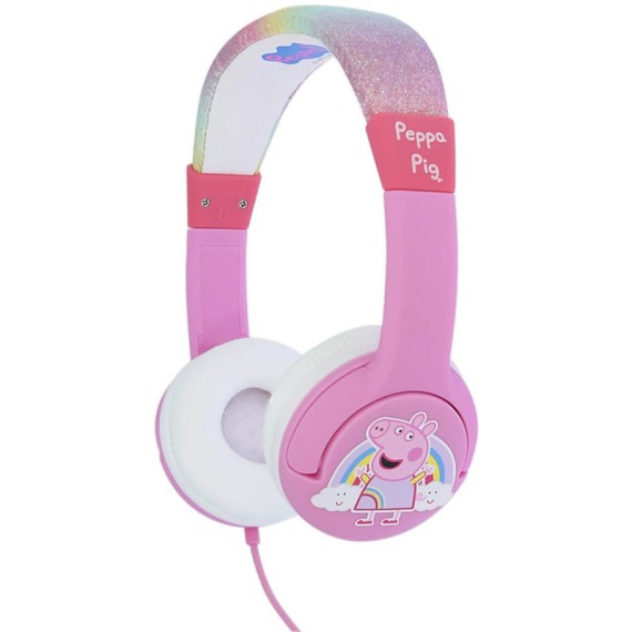 OTL Peppa Pig Glitter Rainbow Peppa Kids Headphones Ενσύρματα Over Ear Παιδικά Ακουστικά Ροζ