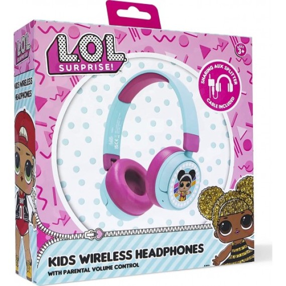 OTL LOL Suprise Ασύρματα Bluetooth On Ear Παιδικά Ακουστικά με 24 ώρες Λειτουργίας Γαλάζιο