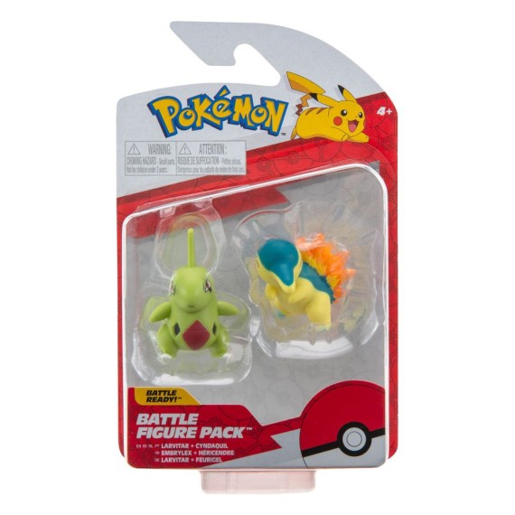 Pokémon Battle Mini Figures 2er-Pack Cindaquil & Larvitar 5 cm