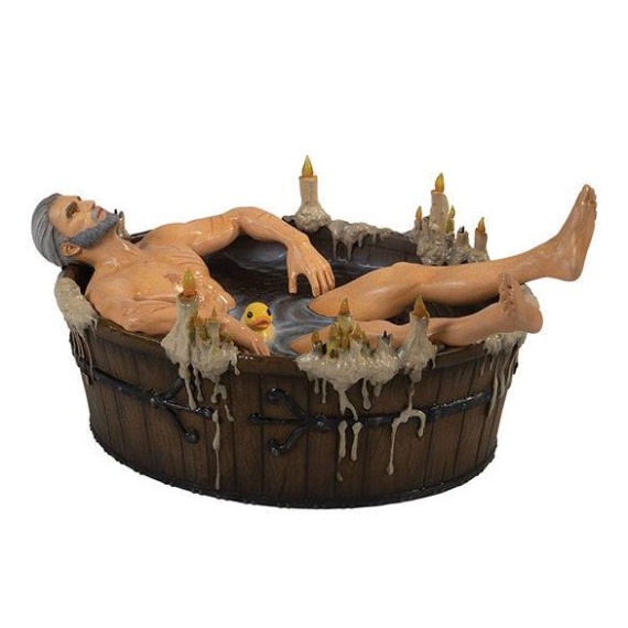 The Witcher 3 Wild Hunt Statue Geralt in the Bathtub 9 cm