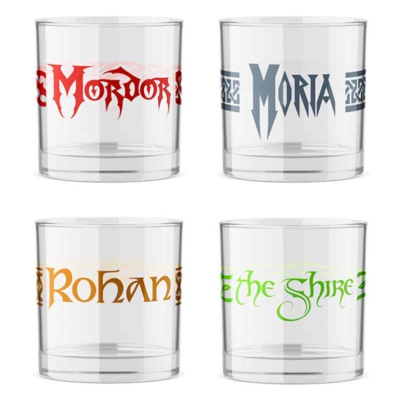 Lord of the Rings Shotglass 4-Pack
