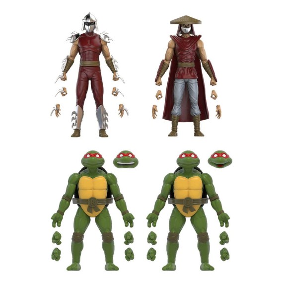 Teenage Mutant Ninja Turtles BST AXN Action Figures 4er-Pack Mirage Comics ShredThe & Turtles Exclusive 13 cm