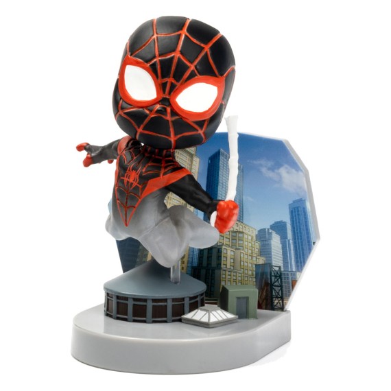 Marvel Superama Mini-Diorama Spider-Man (Miles Morales) with Cloaking Effect 10 cm