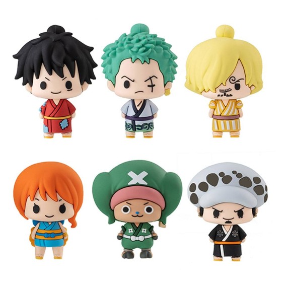 One Piece Chokorin Mascot Series Collectible Figure 6er-Pack Wano Country Edition 5 cm