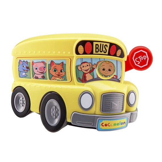 eKids: Cocomelon - School Bus Mini Boombox Σχολικό λεωφορείο παιχνίδι για παιδιά