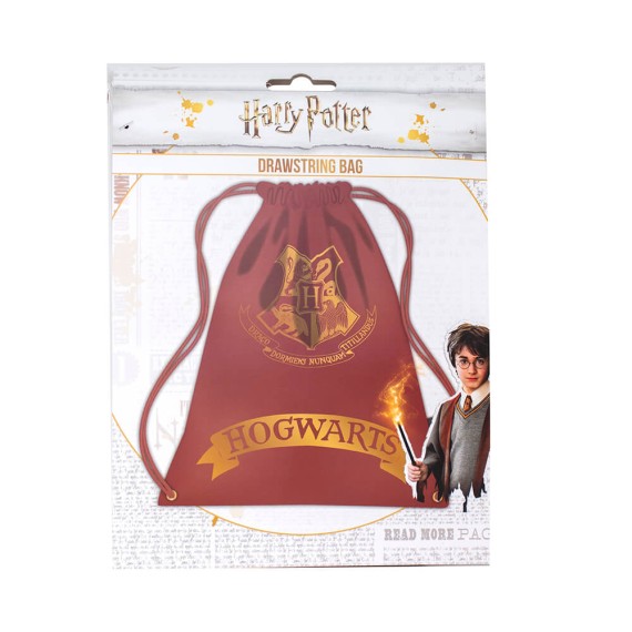 Harry Potter: Τσάντα Πλάτης με κορδόνια Burgundy