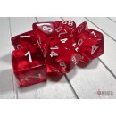 Chessex Translucent Polyhedral 7-Die Set - Red/White
