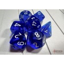 Chessex Translucent Polyhedral 7-Die set - Blue/White