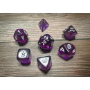 Chessex Translucent Polyhedral 7-Die Set - Purple/White