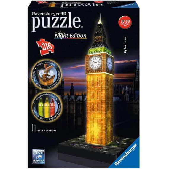 3D Puzzle - Big Ben Night Edition - 216pc