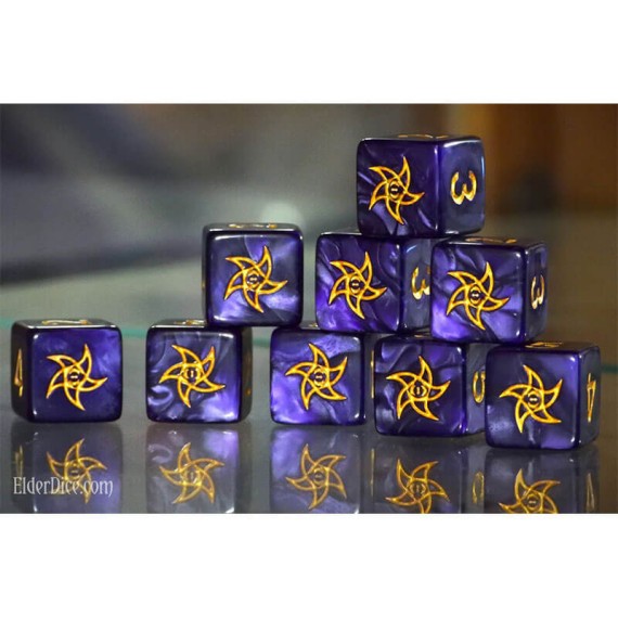 Astral Elder Sign Dice - Mystic Purple d6 Set