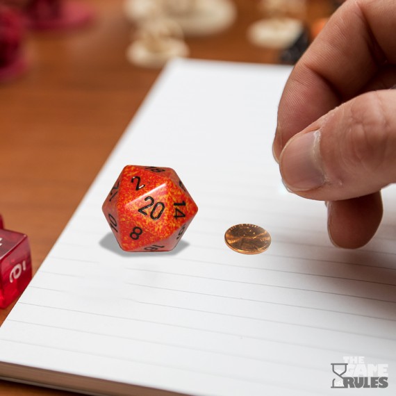 Chessex Speckled 34mm 20-Sided Dice - Fire