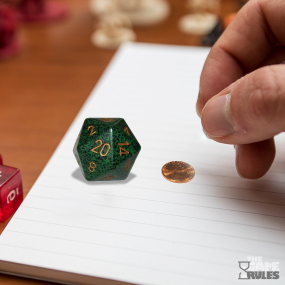 Chessex Speckled 34mm 20-Sided Dice - Golden Recon