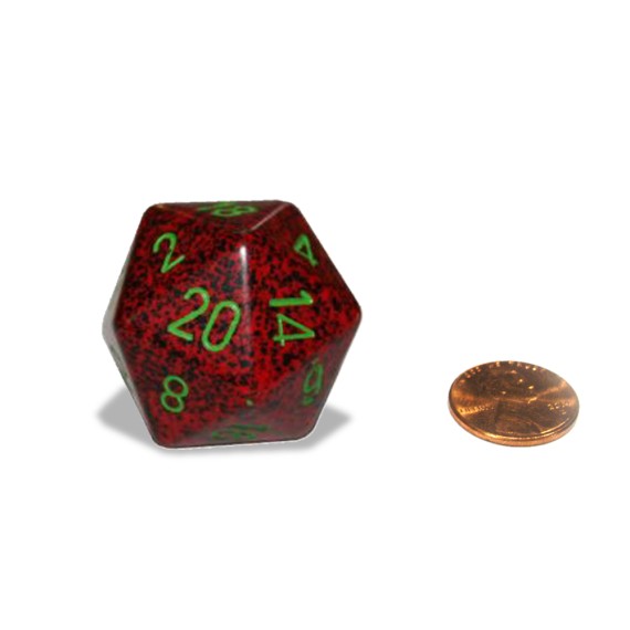 Chessex Speckled 34mm 20-Sided Dice - Strawberry