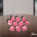 Chessex Ten D10 Sets - Ghostly Glow Pink/silver