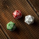 D20 Level Counter: Red & White Die