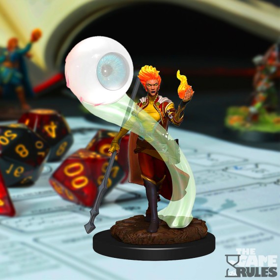 D&D Icons of the Realms Premium Figures: Fire Genasi Wizard Female