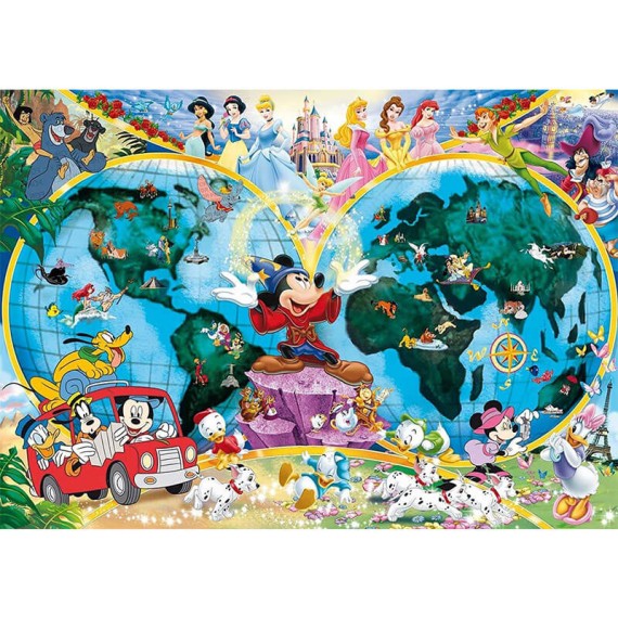 Disney's World map Παζλ - 1000pc