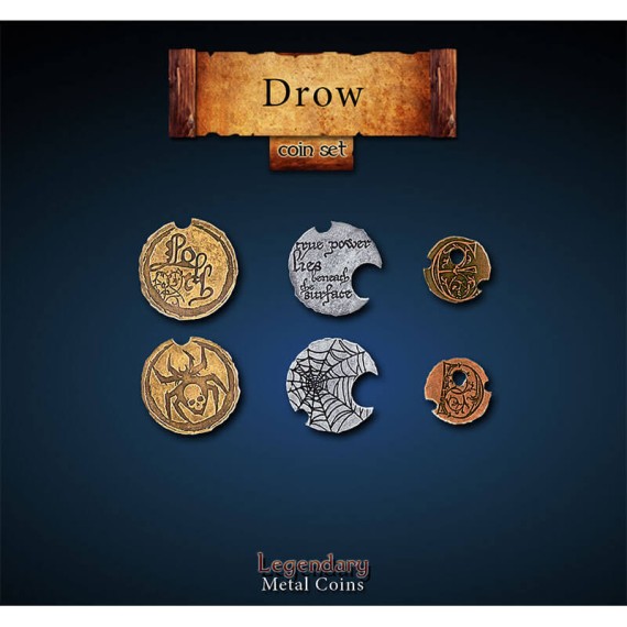 Drow Metal Coins Set (x24)