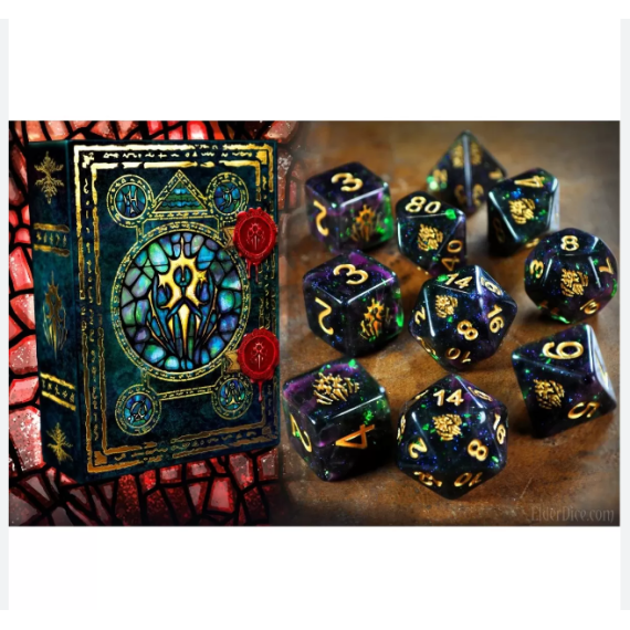 Elder Dice Mythic Crest of Dagon Glass and Wax Edition