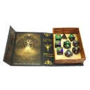 Elder Dice Polyhedral Yellow Sign Masked Purple & Green