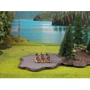 Forest Base with 10 Trees Tabletop Terrain, Removable