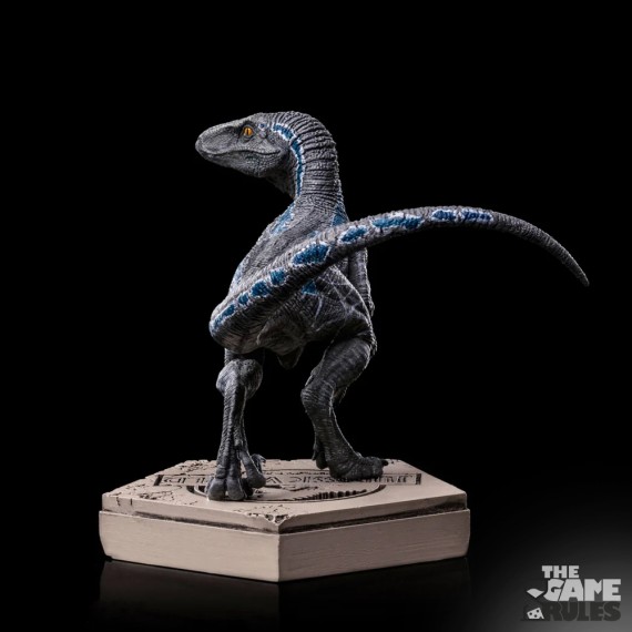 Jurassic Park Icons - Velociraptor B Blue Statue