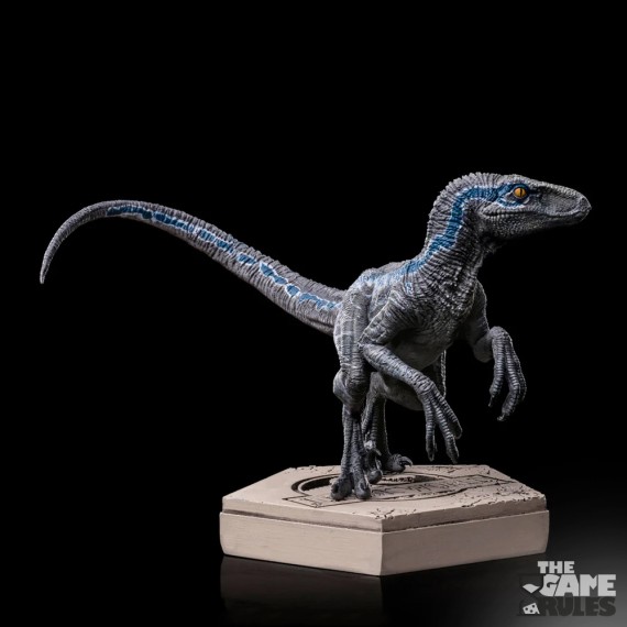 Jurassic Park Icons - Velociraptor B Blue Statue