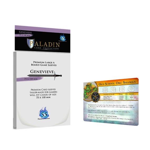Paladin Sleeves - Genevieve Premium Large A 75x110mm (55 Sleeves)