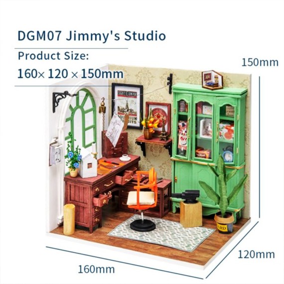 Robotime: Jimmy's Studio - 3D Παζλ (1:24)