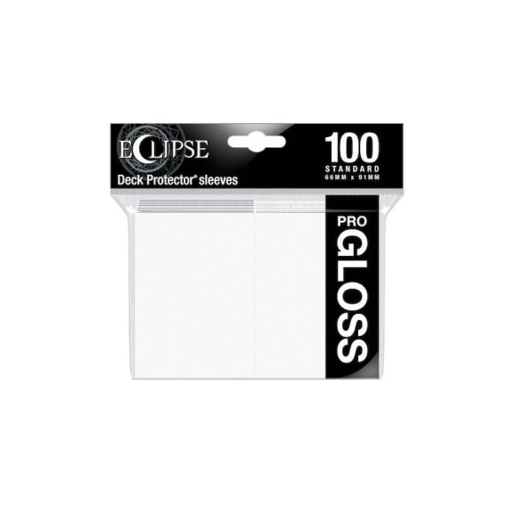 Standard Sleeves - Gloss Eclipse - Arctic White (100 Sleeves)