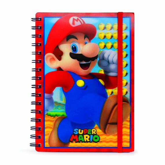 Super Mario - Σπιράλ 3D Τετράδιο