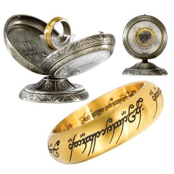 The Lord of the Rings: One Ring Stainless Steel - Gold Colour -  Size: 10 (19.8 mm)