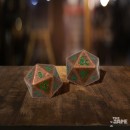 UP - Heavy Metal Fall '21 Copper and Green D20 Dice Set for Dungeons & Dragons