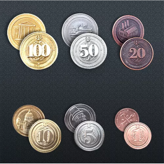 Hegemony: Lead Your Class to Victory - Metal Coins