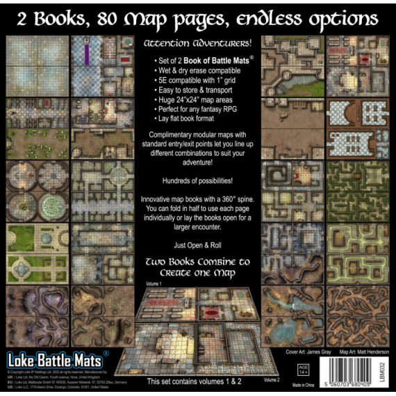 Castles Crypts and Caverns - Books of Battle Mats