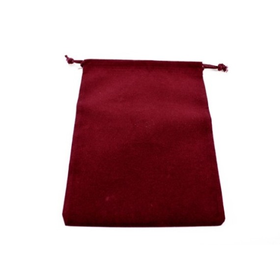 Velour Dice Bags Large Burgundy 5x7 Inch