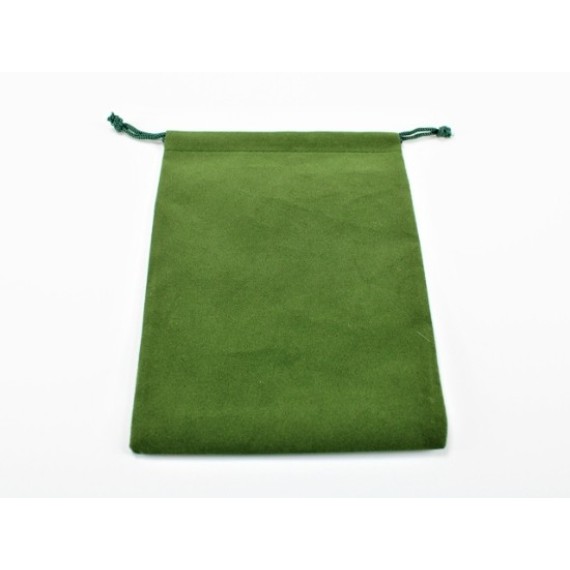 Velour Dice Bags Large Green 5x7 Inch