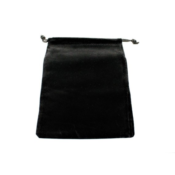 Velour Dice Bags Large Black 5x7 Inch