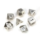 Chessex Specialty Dice Sets - Solid Metal Silver Colour x7