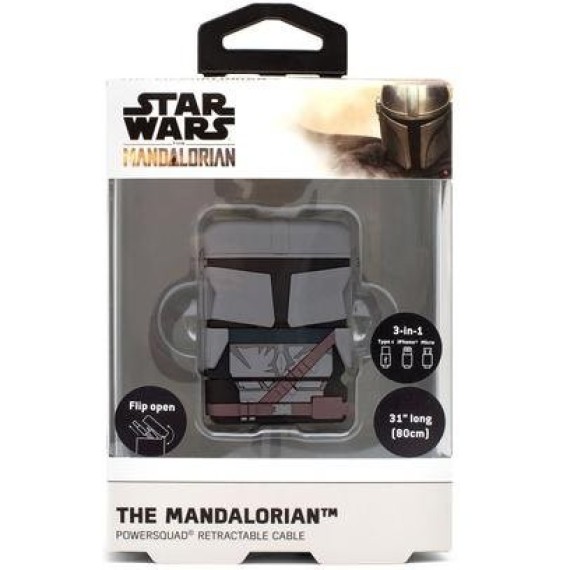 Star Wars: The Mandalorian - PowerSquad Flip Retractable Cable 3in1 (60cm)