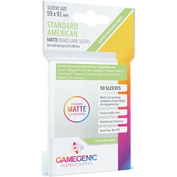 GameGenic - Standard American Matte Sleeves (50)