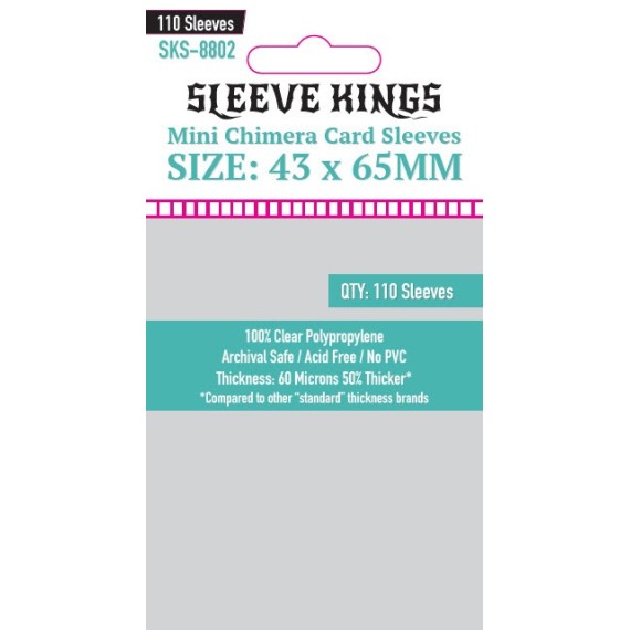 Sleeve Kings Mini Chimera Card Sleeves (43x65mm) - 110 Pack - SKS-8802