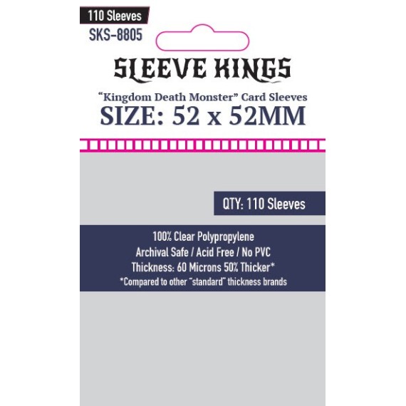 Sleeve Kings "Kingdom Death Monster" Card Sleves (52 X 52mm) -110 Pack - SKS-8805