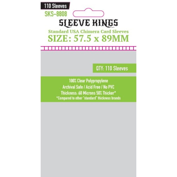 Sleeve Kings Standard USA Chimera Card Sleeves (57.5x89mm) - 110 Pack - SKS-8808