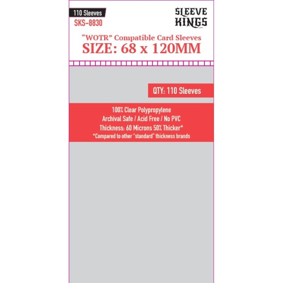 WOTR Perfect Compatible Sleeves (68x120mm) - 110 Pack - SKS-8830Sleeve Kings 